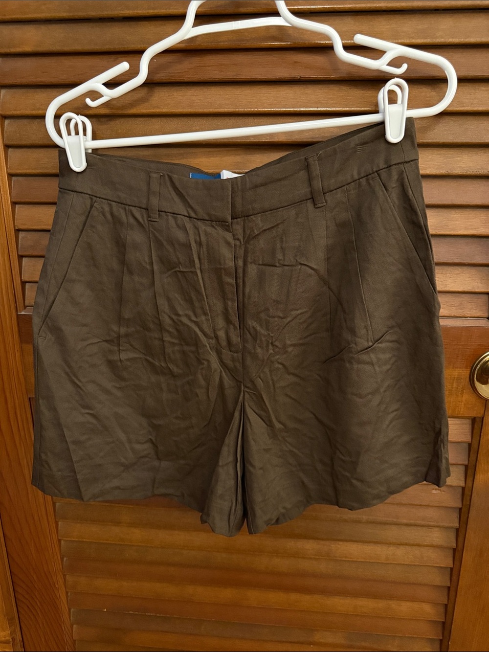 Old Navy Brown Pleated Extra High Waist Shorts